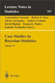 Cover of: Case Studies in Bayesian Statistics