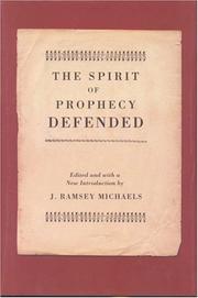 Cover of: The Spirit of Prophecy Defended
