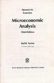 Cover of: Microanalysis by Hal R. Varian