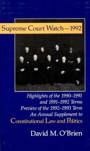Cover of: Supreme Court Watch 1992