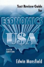 Cover of: Text Review Guide for Economics USA | Edwin Mansfield