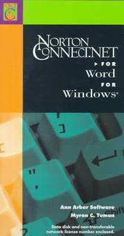 Cover of: Norton Connect.Net for Word for Windows by Myron C. Tuman