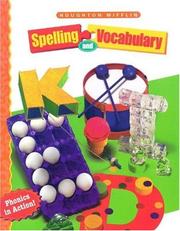 Houghton Mifflin Spelling and Vocabulary by Shane Templeton