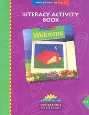 Cover of: Literacy Activity Book Level 1.1 (Invitations to Literacy) by J. David Cooper, John J. Pikulski