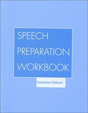 Cover of: Speech Preparation by Suzanne Osborn