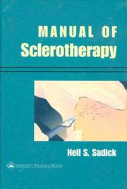 Cover of: Manual of Sclerotherapy