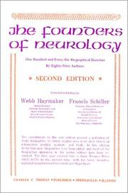 Cover of: Founders of Neurology : One Hundred Forty Six Biographical Sketches by Eighty Nine Authors