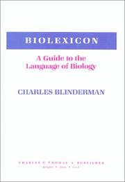 Cover of: Biolexicon: A Guide to the Language of Biology