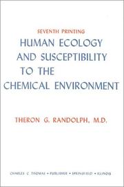 Cover of: Human Ecology and Susceptibility to the Chemical Environment