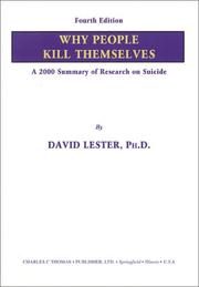 Cover of: Why People Kill Themselves by David Lester, David Lester