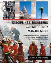 Disciplines, Disasters and Emergency Management by David A. Mcentire