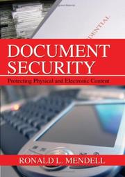 Cover of: Document Security: Protecting Physical and Electronic Content