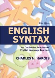 Cover of: English Syntax by Charles H. Hargis, Charles H. Hargis