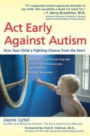 Cover of: Act early against autism