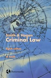 Cover of: Smith & Hogan: Criminal Law