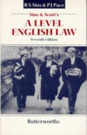 Cover of: Sim and Scott's "A" Level English Law