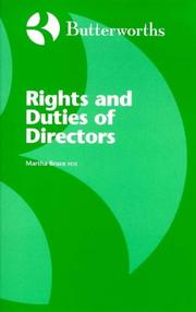Rights and Duties of Directors by Martha Bruce, Brian Creighton BSc ACA, D. Wright BA FCA