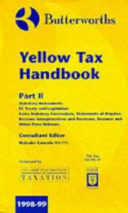 Cover of: Butterworths' Yellow Tax Handbook 1998-99