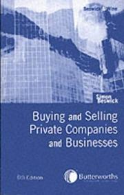 Cover of: Buying and Selling Private Companies and Businesses