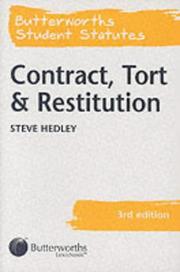 Cover of: Contract, Tort and Restitution (Butterworths Student Statutes)