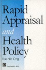 Cover of: Rapid Appraisal and Health Policy by Bie Nio Ong, Bie Nio Ong