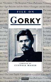 Cover of: File on Gorky (Writer-files) by Cynthia Marsh