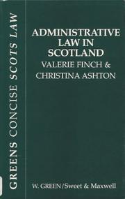 Cover of: Administrative Law in Scotland (Green's Concise Scots Law)