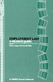 Cover of: Employment Law by Victor Craig, Kenneth Miller, Victor Craig, Kenneth Miller