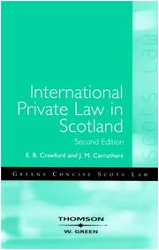 Cover of: International Private Law in Scotland