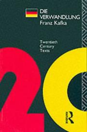 Cover of: Die Verwandlung (Twentieth Century Texts) by Franz Kafka, Franz Kafka