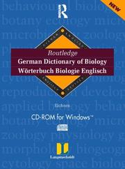 Cover of: German Dictionary of Biology / Worterbuch Biologie Englisch: Single-User CD-ROM (Routledge Bilingual Specialist Dictionaries)