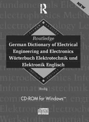 Cover of: German Dictionary of Electrical Engineering and Electronics by Peter-Klaus Budig