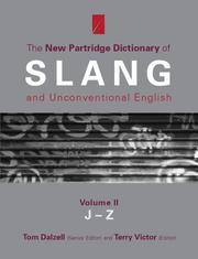 Cover of: NEW PARTRIDGE DICT SLANG    V2 by Tom Dalzell