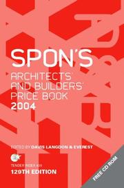 Cover of: Spon's Architects' and Builders' Price Book 2004 (Spon's Pricebooks)