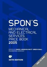 Cover of: Spon's Mechanical and Electrical Services Price Book 2005: Free CDROM (Spon's Price Books)