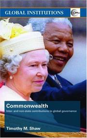 Cover of: Commonwealth: Inter- and Non-state Contributions to Global Governance (Global Institutions)