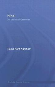 Cover of: Hindi: An Essential Grammar (Routledge Essential Grammars)