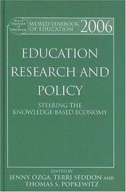 Cover of: World Yearbook Education 2006: Education and Policy (World Yearbook of Education)