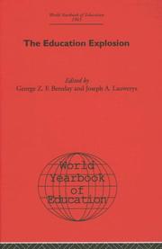 Cover of: World Yearbook of Education 1965: The Education Explosion (World Yearbook of Education)