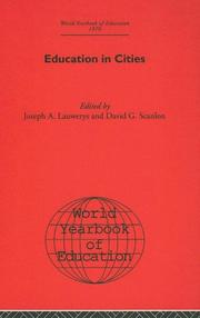 Cover of: World Yearbook of Education 1970: Education in Cities (World Yearbook of Education)