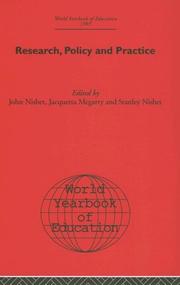 Cover of: World Yearbook of Education 1985: Research, Policy and Practice (World Yearbook of Education)