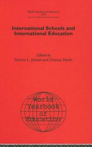 Cover of: World Yearbook of Education 1991: International Schools and International Education (World Yearbook of Education)