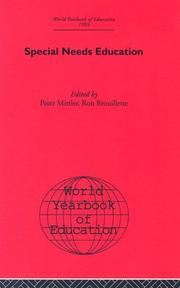 Cover of: World Yearbook of Education 1993: Special Needs Education (World Yearbook of Education)