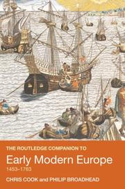 Cover of: The Routledge Companion to Early Modern Europe, 1453-1763 (Routledge Companions to History) by Cook/Broadhead, Chris Cook
