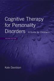 Cover of: Cognitive Therapy for Personality Disorders: A Guide for Clinicians