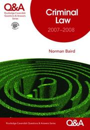 Cover of: Q&A Criminal Law 2007-2008 (Questions and Answers)