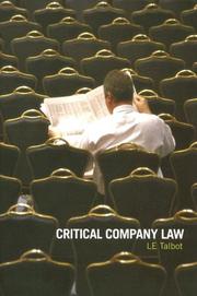 Cover of: Critical Company Law by Lorraine Talbot, Lorraine Talbot