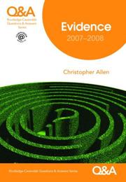 Cover of: Q&A Evidence 2007-2008 (Routledge-Cavendish Q & a)