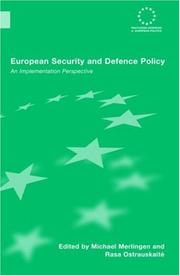 European Security and Defence Policy by Michael Merling