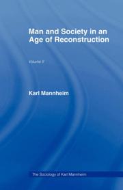 Cover of: MAN & SOC AGE RECONSTRUCTN V 2